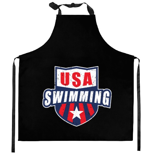 Usa Swimming Team Sports Athlete Us Swim Aquatic Kitchen Aprons