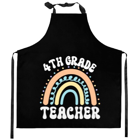 4th grade teacher, back to school Kitchen Aprons