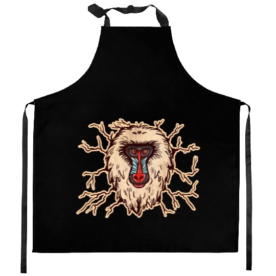 Baboon Monkey Face Kitchen Aprons