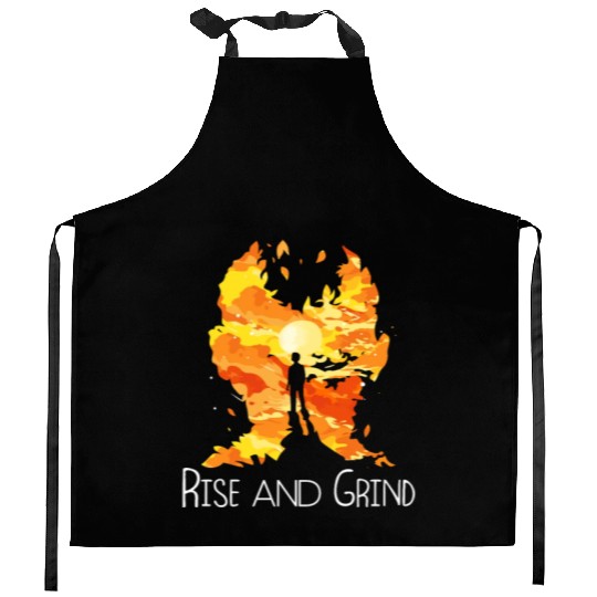 Rise and Grind Kitchen Aprons