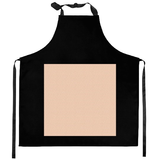 Orange White Minimal Pattern Kitchen Aprons