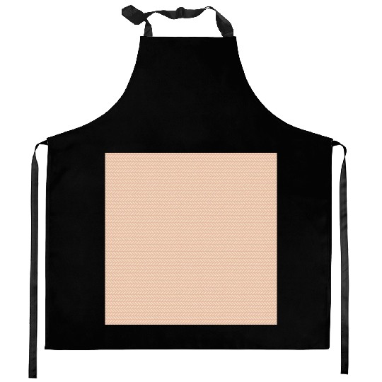 Orange White Minimal Pattern Kitchen Aprons