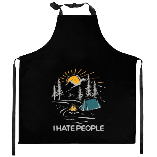 I Hate People Funny Camping Kitchen Aprons