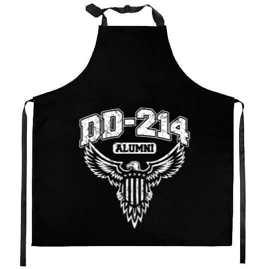 Dd 214 Alumni Military Veteran With Usa Eagle Kitchen Aprons