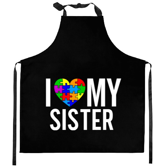 I Love My Sister Kitchen Aprons