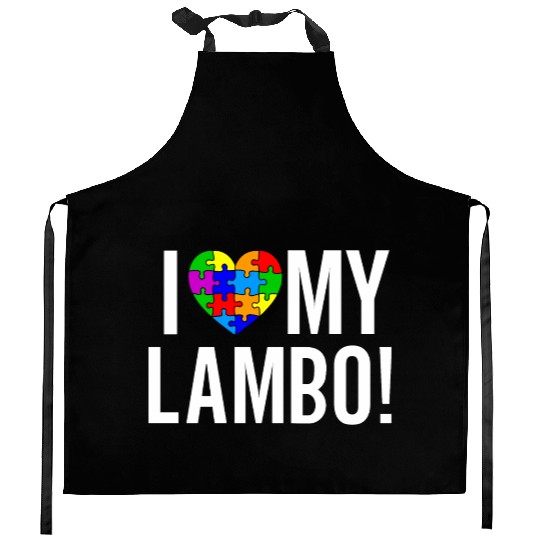 I Love My Lambo! Kitchen Aprons