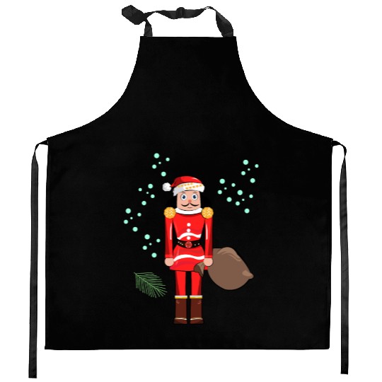 Santa Nutcracker Christmas Kitchen Aprons