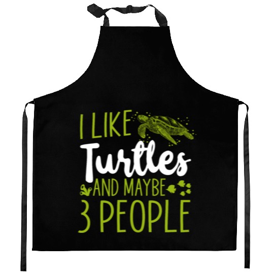 Sea Turtle Tortoise I Like Turtles Kitchen Aprons