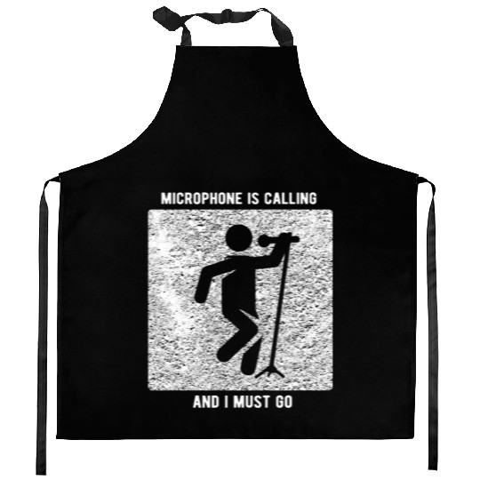 Vocalist Microphone is Calling Singer Kitchen Aprons