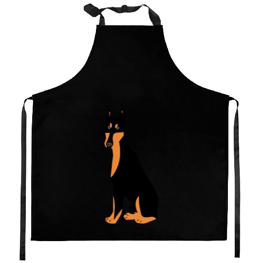 Doberman dog Kitchen Aprons