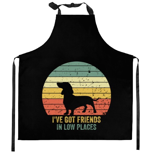 Dachshund I Got Friends In Low Places Dachshund Kitchen Aprons