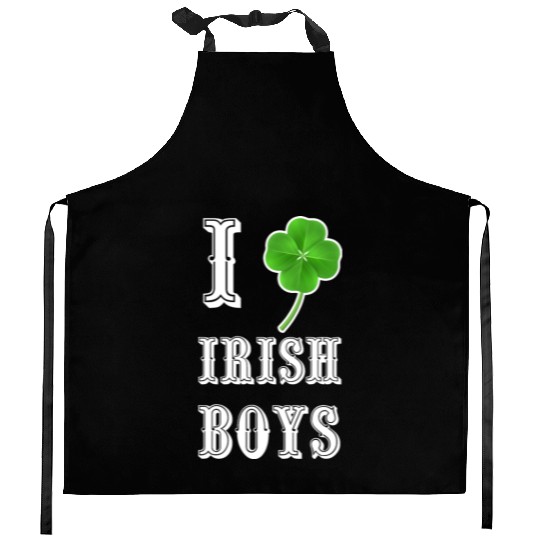 Shiny Saint Patrick s Day Shamrock Rhinestone Kitchen Aprons