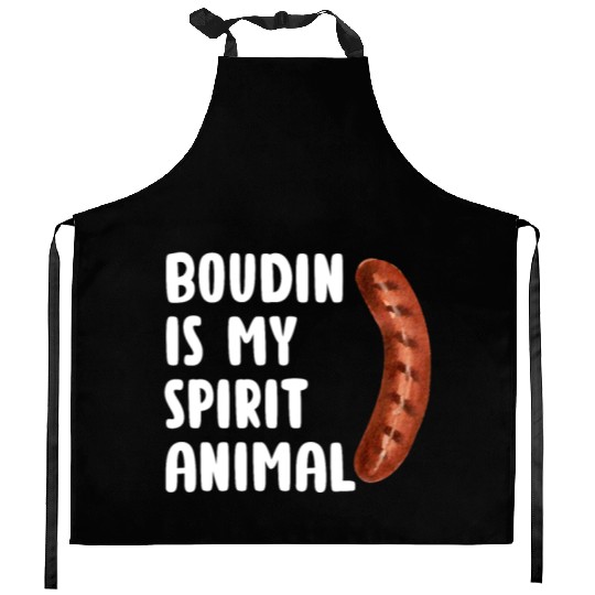 Boudin is My Spirit Animal, Funny Louisiana Cajun Kitchen Aprons
