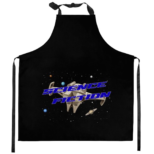 Science Fiction Spaceship Planet Kitchen Aprons