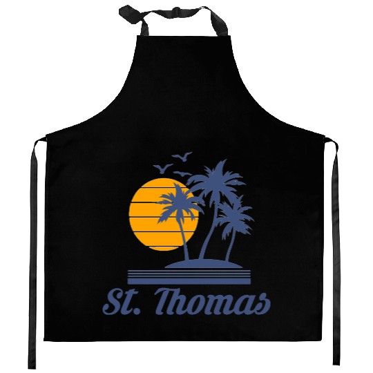 Saint St Thomas Caribbean Island Beach Kitchen Aprons