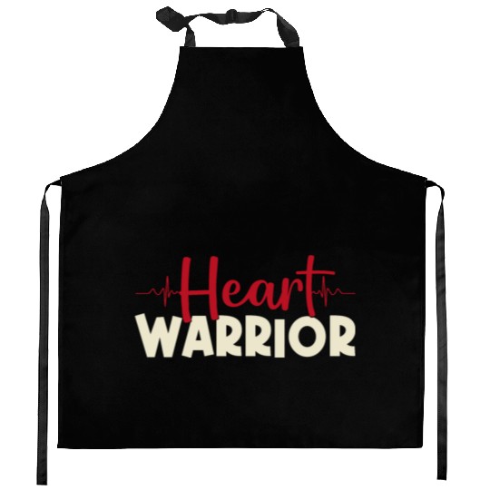 Heart Warrior Kitchen Aprons-Heart Surgery Gift-Survivor