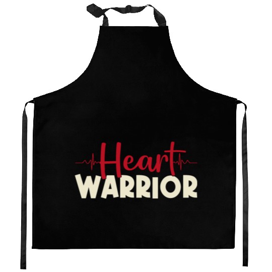 Heart Warrior Kitchen Aprons-Heart Surgery Gift-Survivor