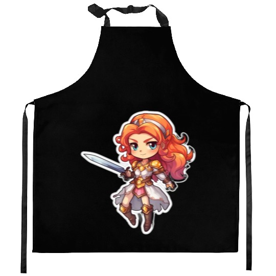 Warrior Princess Adventure Kitchen Aprons