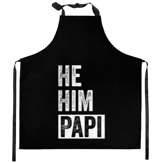Papi Lover Valentine Quote Funny He Him Papi Kitchen Aprons