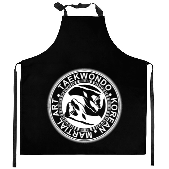 TAEKWONDO FIST YING YANG Kitchen Aprons