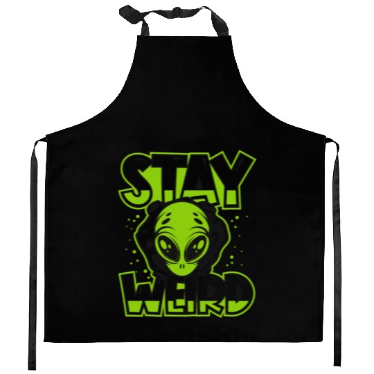 Stay Weird Extraterrestrial Ufo Conspiracy Alien Kitchen Aprons