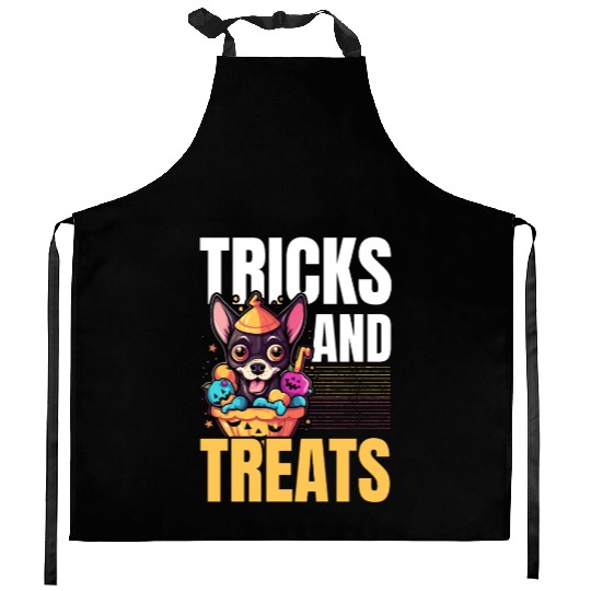Chihuahua Halloween Puppy Trick Or Treat Dog Lover Kitchen Aprons