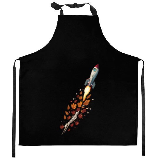 Autumn rocket - leaf-driven flight Kitchen Aprons