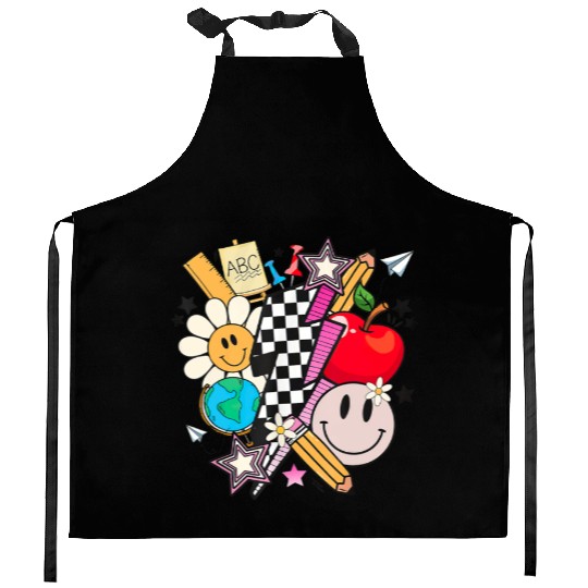 Retro Teacher Life 2023 Back To School Kitchen Aprons