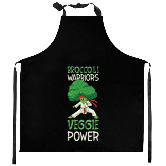 Broccoli Martial Arts Karate MMA Boxing Kicks Kitchen Aprons