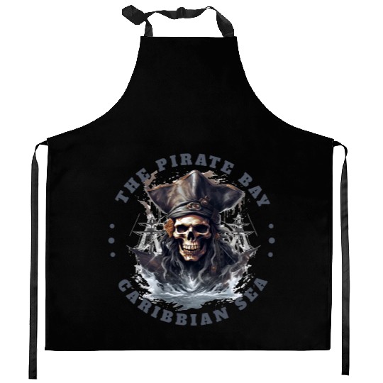Pirate Skull Jolly Roger Costume Gift Idea Kitchen Aprons