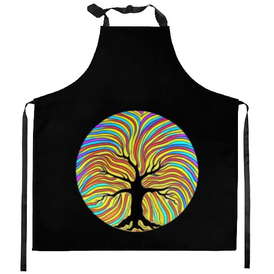 Tree: detailed, relaxing, & positive Kitchen Aprons