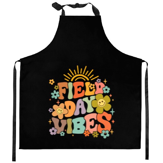 Field Day Vibes Summer Teacher Last Day Of School Kitchen Aprons