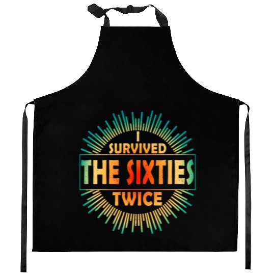 I Survived The Sixties 60S Twice Kitchen Aprons