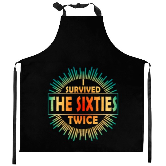 I Survived The Sixties 60S Twice Kitchen Aprons