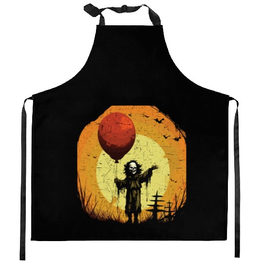 Balloon Halloween Trick Or Treat Spooky Boo Ghost Kitchen Aprons