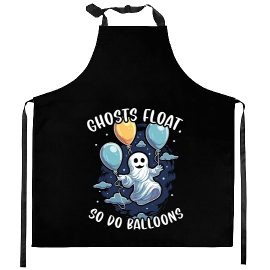 Balloon Halloween Trick Or Treat Spooky Boo Ghost Kitchen Aprons