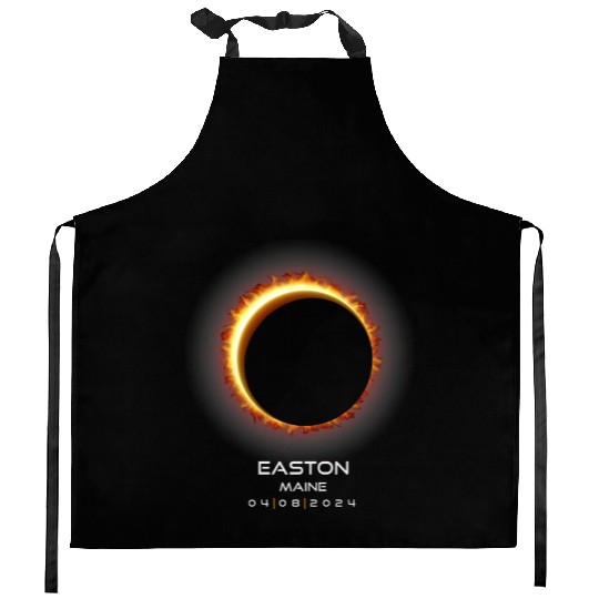 2024 Easton Maine Eclipse Memento Souvenir April Kitchen Aprons