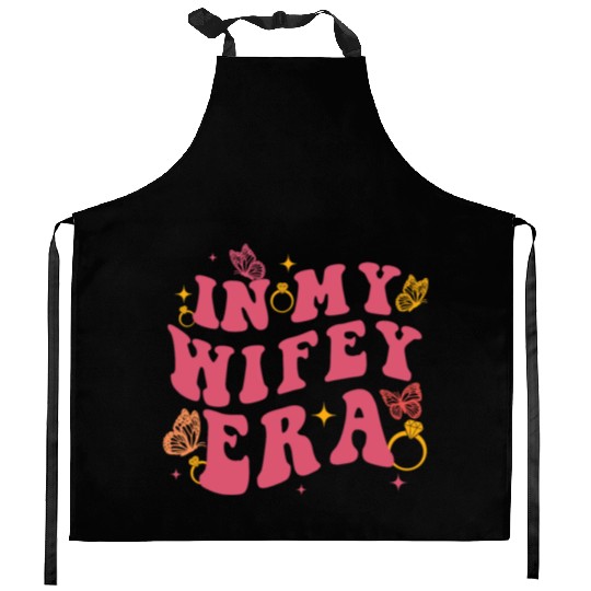 In my Wifey-era in my engagement era Bride-to-be Kitchen Aprons