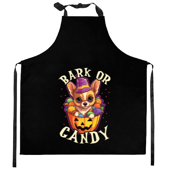 Chihuahua Halloween Puppy Trick Or Treat Dog Lover Kitchen Aprons