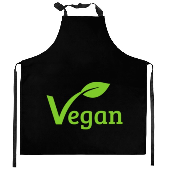 Vegan Plant Organic Green Food Kitchen Aprons