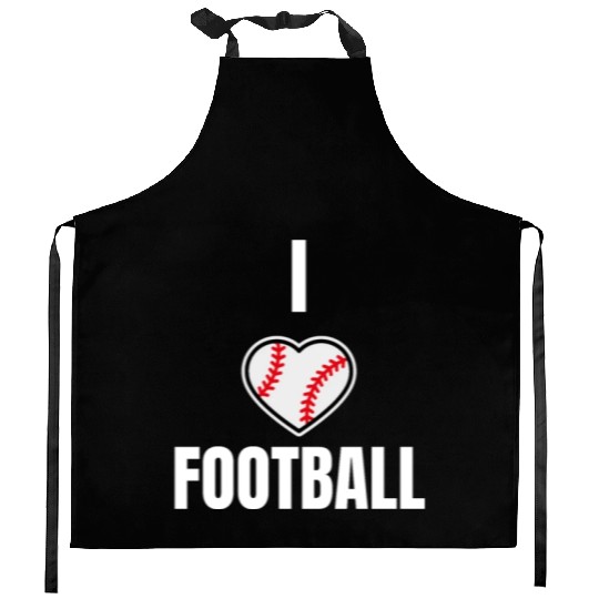 I love Football Kitchen Aprons