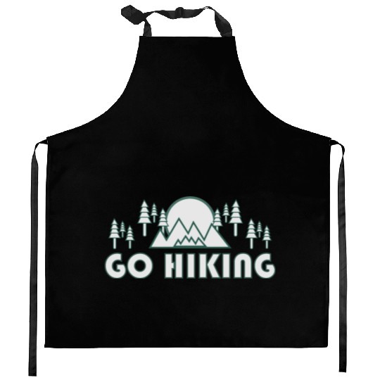 Take a Hike, Hiking Lover, Adventure, Nature. Kitchen Aprons