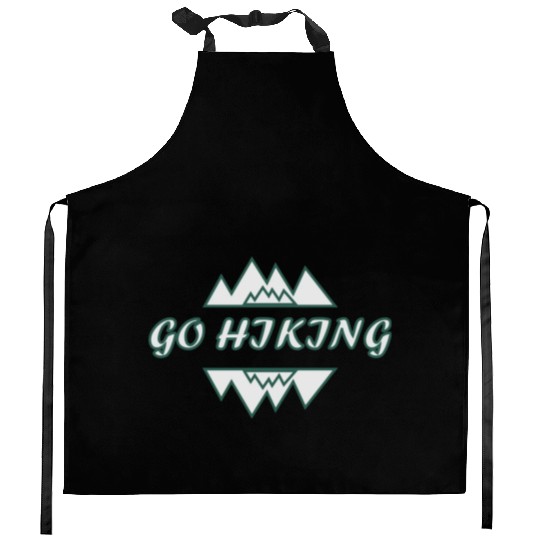 Take a Hike, Hiking Lover, Adventure, Nature. Kitchen Aprons