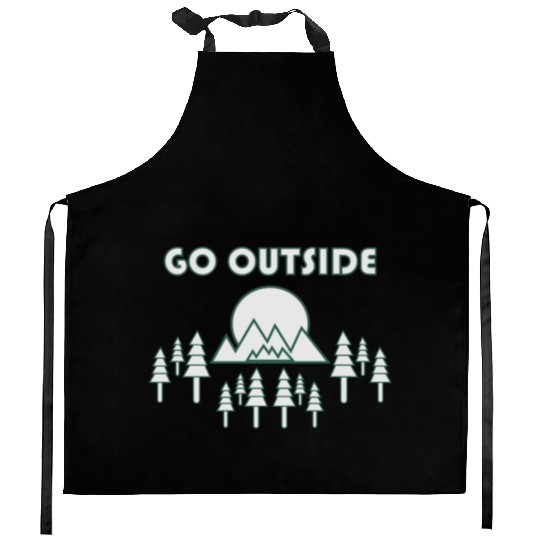 Take a Hike, Hiking Lover, Adventure, Nature. Kitchen Aprons