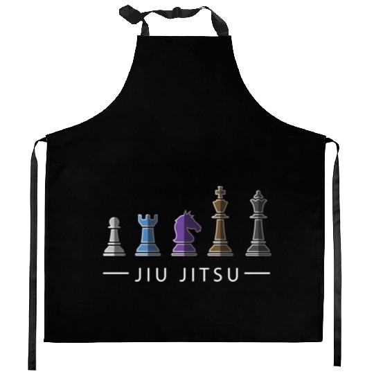Bjj Brazilian Jiu Jitsu Chess Belt Fighter Mma Kitchen Aprons