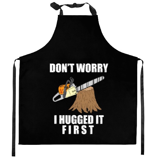 Lumberjack Chainsaw Logging Arborist Kitchen Aprons