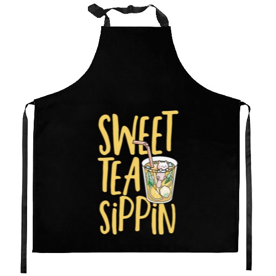 Sweet Tea Sippin Iced Tea Drink Ice Tea Kitchen Aprons