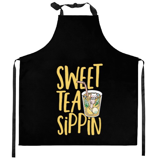 Sweet Tea Sippin Iced Tea Drink Ice Tea Kitchen Aprons
