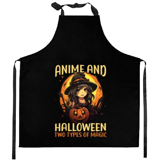 Anime Halloween Kawaii Trick Or Treat Spooky Manga Kitchen Aprons