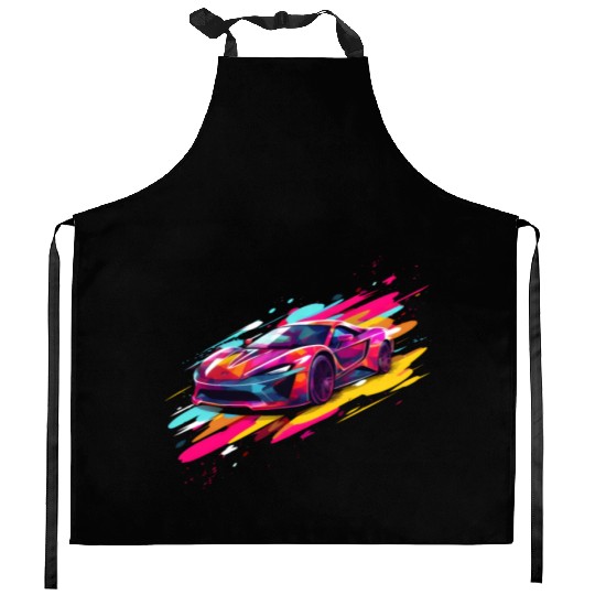 Luxury Car Racer Sport Lover Supercar Turbo Kitchen Aprons